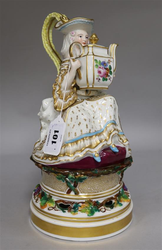 A Jacob Pett novelty figural jug & stand Mid 19th Century